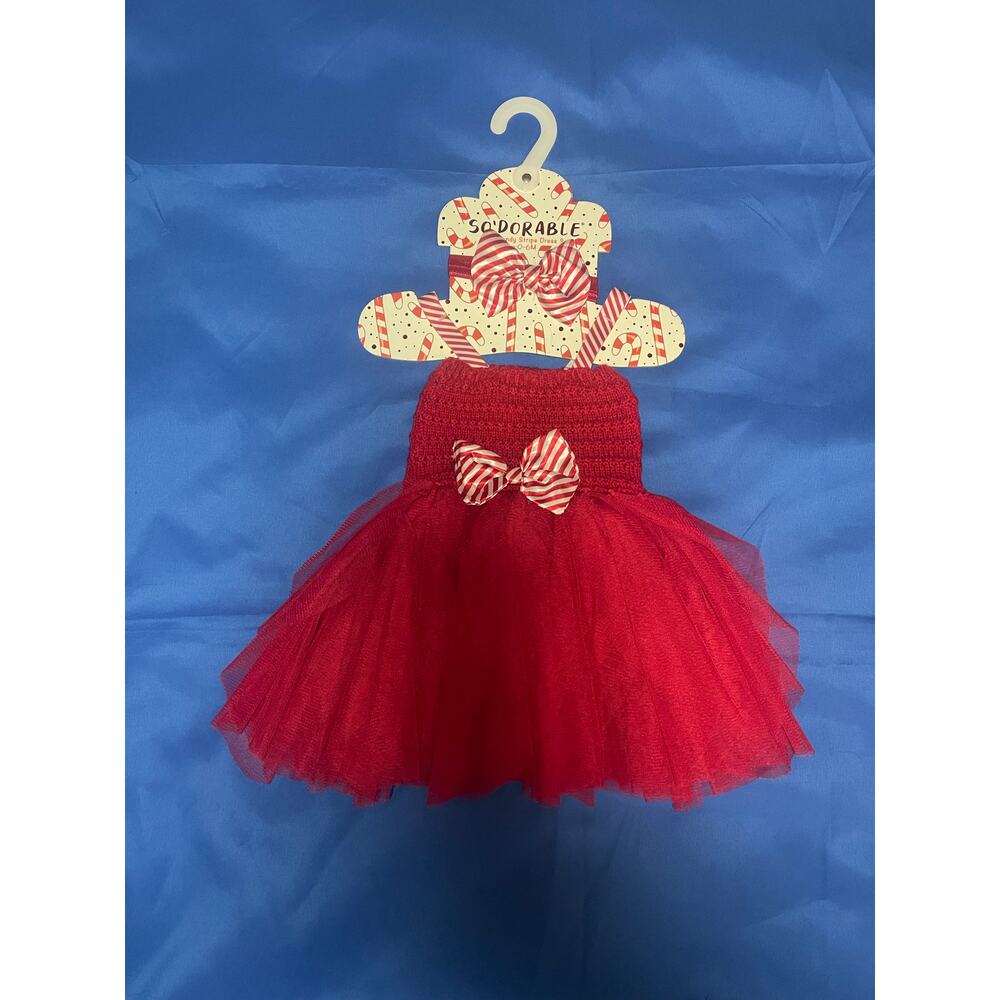 So’Dorable Girls Size 0-6 Months Candy Stripe Dress and Headband Set